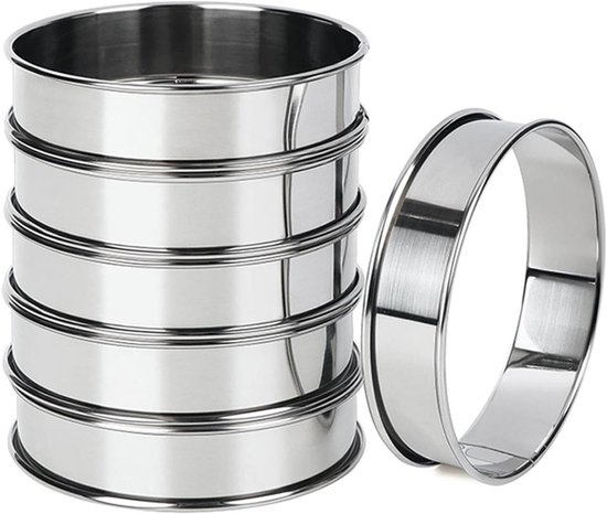 Muffinringe – Kuchenformen – Backen – Doppelt Gerollt – 6 Stück – Metall