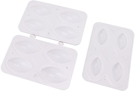 Dailygoods Fleischbällchenformer Praktisches Küchengerät Multifunktional 4 Fächer Lebensmittelechtes Abs Stoßfestes Design Fleischbällchenformer