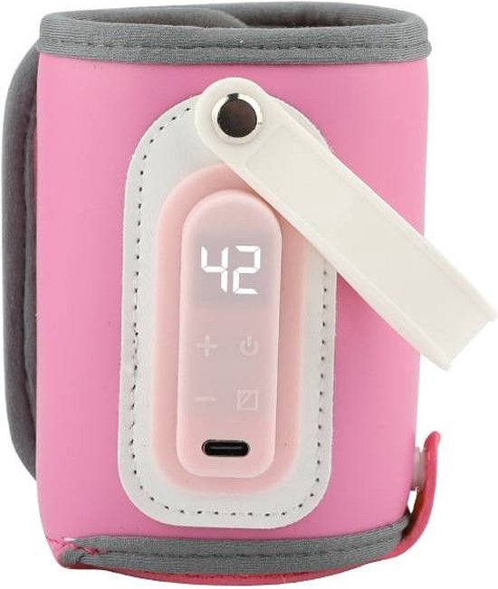 Flaschenwärmer Für Unterwegs Tragbarer Wärmer Wärmt Milch Universell Kompatibel 11,9 X 9,1 X 9,1 Cm Rosa