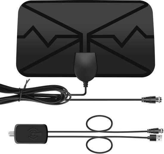 Hdtv Antenne, 3 Meter, Zimmerantenne Für Fernseher, Digitale Tv Antenne Mit Signalverstärker, Antennensignalverstärker Herkömmlichen Und Hd Ferns