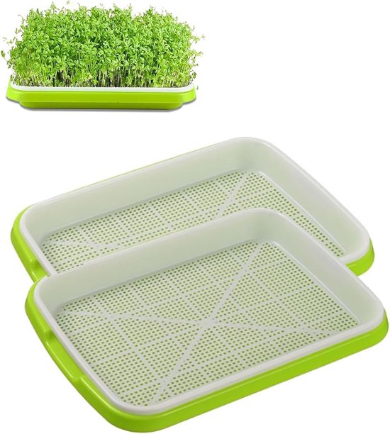 Set Mit 2 Anzuchtschalen Für Gartenkresse 34 25 Cm Kleine Keimschalen Ideal Als Keimkasten Für Keimlinge Anzuchtset Für Sprossen Microgreens Und