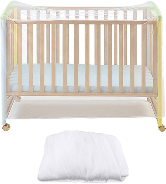 Moskitonetz Für Kinderbett Und Wiege, Moskitonetz Für Reisebett, Feinmaschiges Insektennetz Für Babys, Atmungsaktives Netz, 135 X 60 X 90 Cm