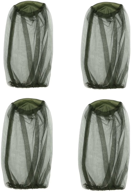 4 Teiliger Mückenschutzhut Sonnenhut Für Angler Netzhut Unisex Elastisch Und Faltbar Nylonmaterial 50 X 40 X 0,5 Cm Schützt Vor Verschiedenen Ins