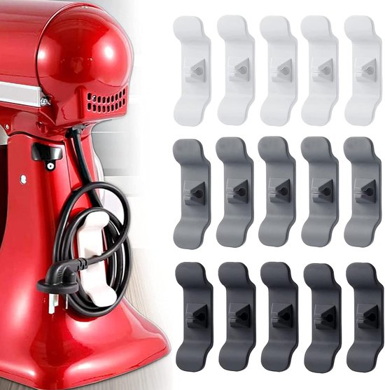 15 Teiliges Kabelaufbewahrungssystem Unverzichtbar Für Haushalt Und Küche Für Mixer, Kaffeemaschine, Heißluftfritteuse, Toaster Und Wohnmobil Kab