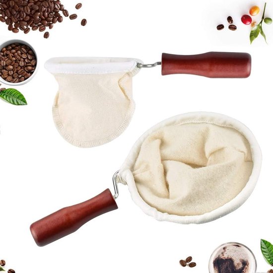 Nachhaltige Wiederverwendbare Kaffeefilter Mit Holzgriff 2 Stück Hellgelb Und Braun Für Kaffeemaschinen Und Tee Ideal Für Filterkaffee Und