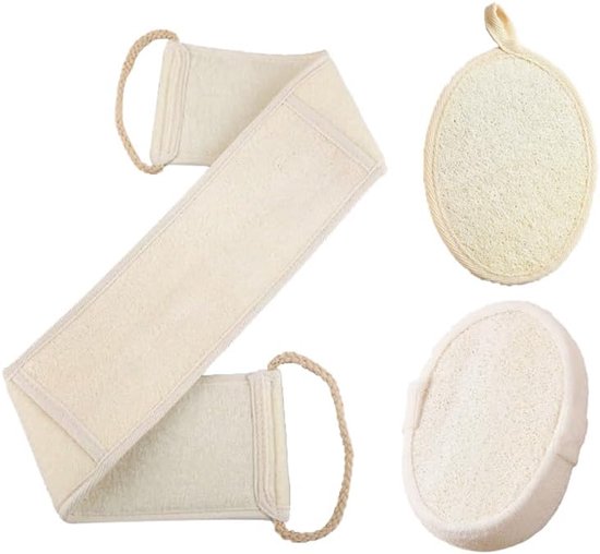 3 Teiliges Badezimmer Set Mit Badetuch, Netzschwamm, Badetuch Und Luffaschwamm Luffa Badeschwamm, Luffa Badetuch, Peeling Werkzeug Mit Langem Str