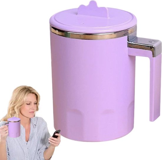 Mixbecher, Automatischer Rührbecher – Elektrisches, Automatisches Kaffeemischgerät Mit – Tragbares Reise-mixgerät, Rotierende Getränkemixbecher, 350 Ml