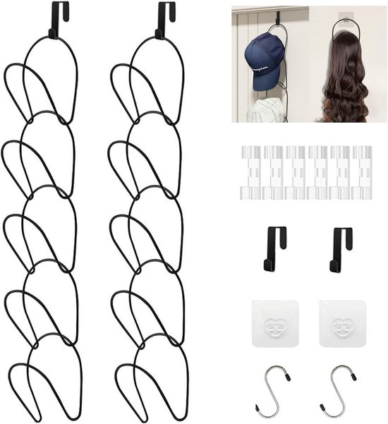 10 Teiliger Hutablage Organizer Für Baseballkappen, Schals Und Accessoires Zum Aufhängen An Schrank Und Tür