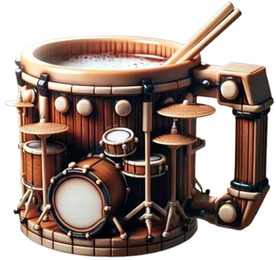 Kaffeebecher Becher Kreative Trinkflasche Mit Schlagzeugmotiv Origineller Kaffeebecher Mit Musikinstrument