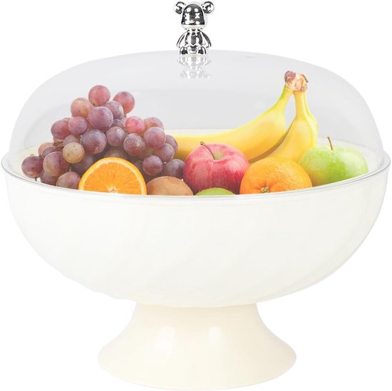 Transparente Obstschale Mit Deckel Zum Präsentieren Von Obst Gemüse Desserts Und Snacks Dekorative Schale Auf Einem Ständer Für Die Oder Als