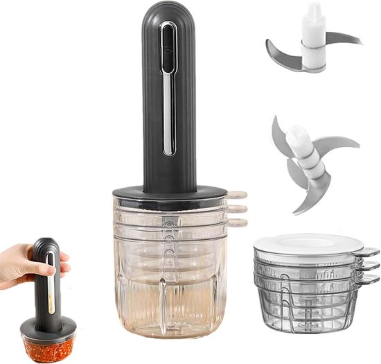 Elektrischer Knoblauchpüree Mixer, Zerkleinerer, Multifunktionales Küchengerät, Usb Betrieben, Kompaktes Küchengerät, Für Hackfleisch, Knoblauchp