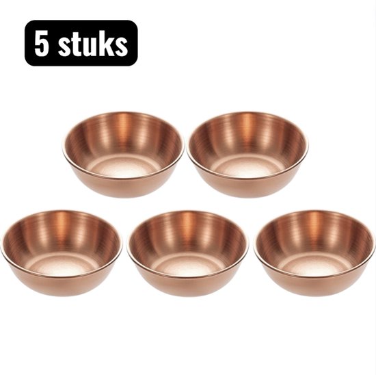 5 Teiliges Set Schüsseln Runde Saucenschalen Aus Edelstahl Mini Schale Kleine Edelstahl Schälchen Für Dips Und Gewürze, Für Fondue, Grillen Und A