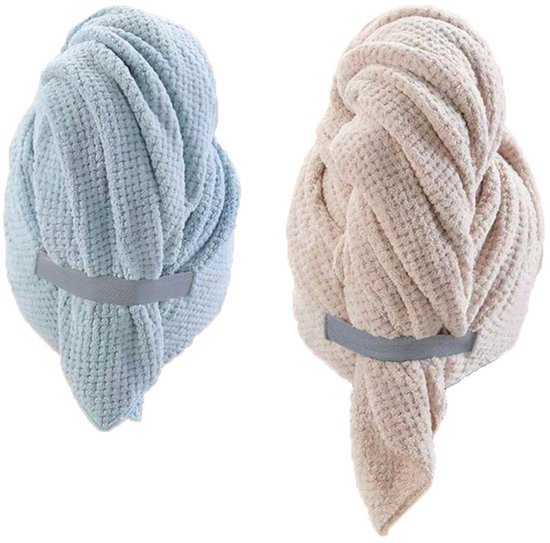 Zwei Extra Große Haartrockentücher Aus Mikrofaser Für Langes Haar Schnelltrocknend Und Weich Größe 100 X 60 Cm Hochwertiges, Elastisches Design S