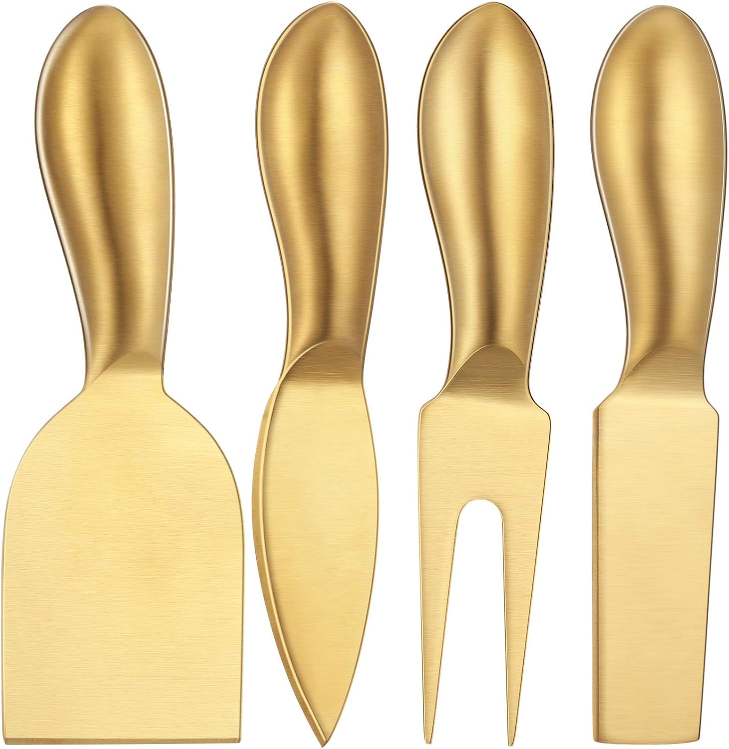 Set Aus Edelstahl-käsemessern, Käsewerkzeugen Mit Schneide- Und Tranchierwerkzeugen Für Die Küche (gold, 4-teilig)