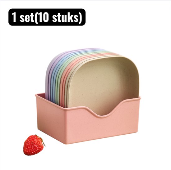 1 Set (10 Teilig) Obstschalen Knochentablett Stil Mit Sockel Kreatives Tischaccessoire Für Fischgräten Und Abfälle, Kleine Servierschale Mit Sepa