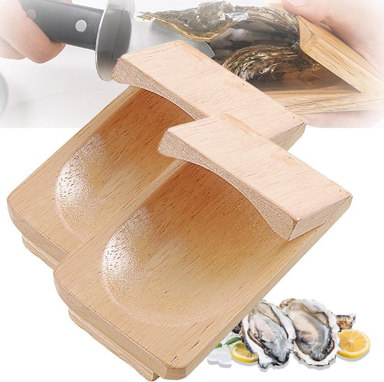 Austernklemme 8 × 13 Cm Holzklemme Austernklemmenschutz Holzständer Austernklemme Austernklemmenwerkzeug Für Küche, Haushalt, Outdoor, Grillen, C