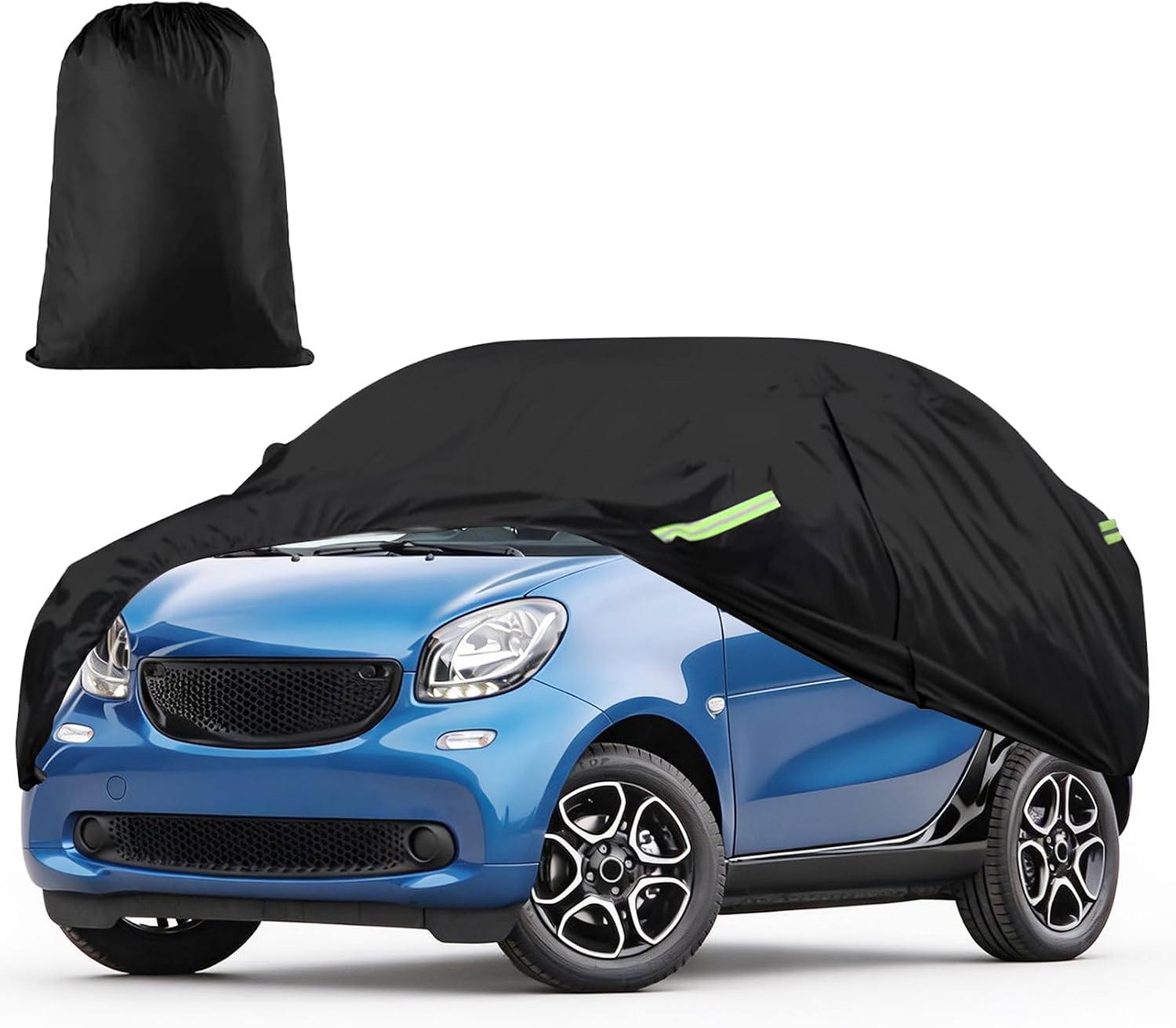 Wasserdichte Autoabdeckung, Kompatibel Mit Smart Fortwo (2006–2025) 5-lagig, Umfassender Schutz Vor Regen, Sonne, Staub Und Uv-strahlung, Mit Reißverschlusstür