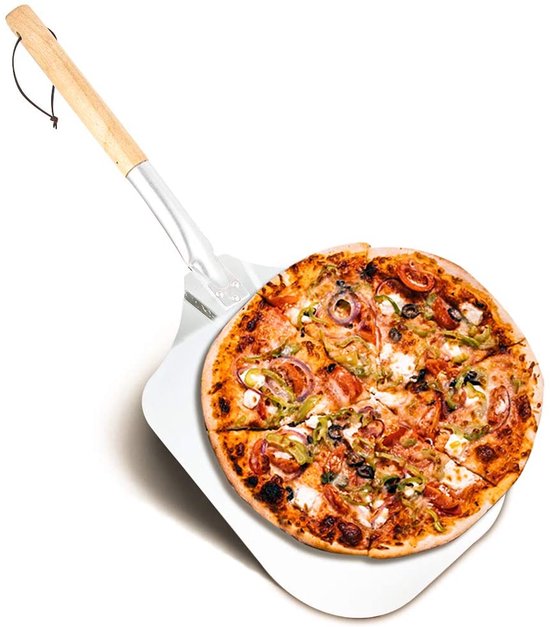 Pizzaschieber Aus Edelstahl/aluminium Mit Abgeschrägten Kanten 66 Cm Länge, 30,5 Cm Breite 1 Stück Für Backofen Und Grill Silbergrau