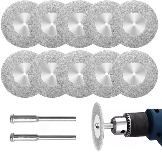 10 Diamantschleifscheiben – 40 Mm – Rotationswerkzeuge – Silber