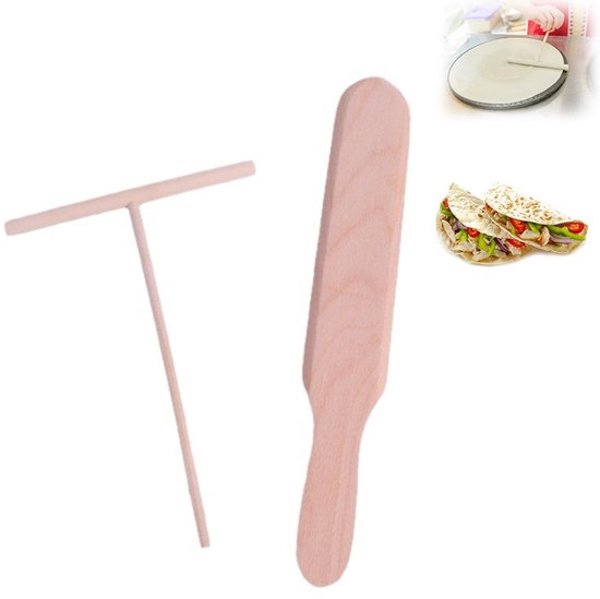 2 Teiliges Set Holz Pfannkuchenspatel T Form Teigverteiler Spatel Pfannkuchenspatel Hamburgerspatel Küchenutensilien Kochutensilien Für Crêpes, P