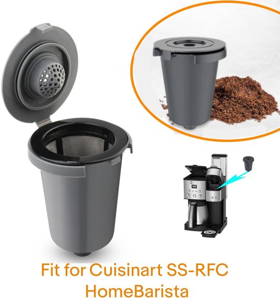 Für Cuisinart / Ss Rcf / Home Ebarist Kaffeefilterbecher Wiederverwendbar Filter Sieb Netz