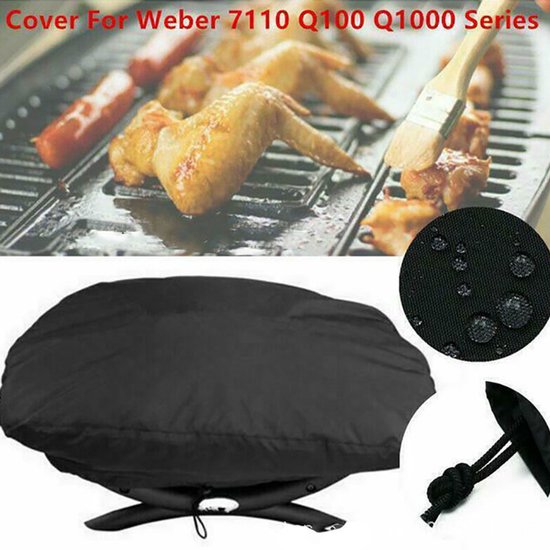 Passend Für Weber 7110 Q1000 Q2000 Q200 Serie Tragbare Öfen Staubschutz Grillabdeckung Outdoor-grillabdeckung