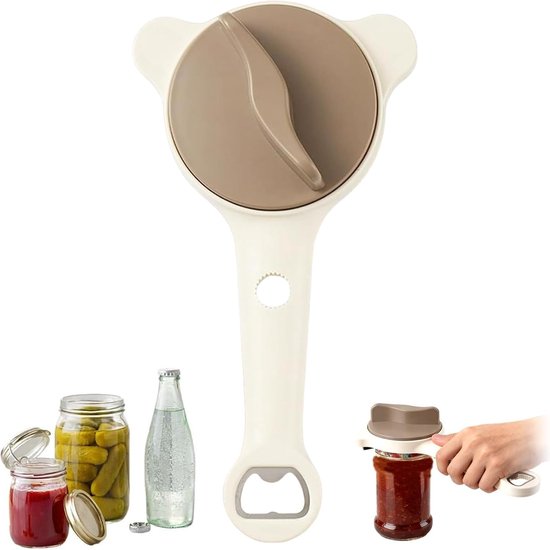 4 In 1 Allzwecköffner Öffner Flaschenöffner Bieröffner Küchenhelfer Für Senioren Deckelöffner Glasöffner Multifunktional Für Flaschen, Dosen, Ver