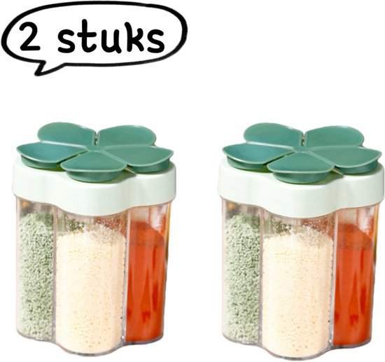 2 Teiliges Gewürzglas Für Die Küche 5 Teiliges Gewürzset In Einem Versiegelte Salzaufbewahrungsbox Feuchtigkeitsbeständiges Gewürzglas Grün
