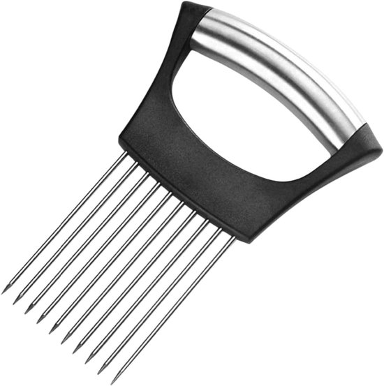 Zwiebelschneider – Edelstahlhalter – Schneidehilfe Für Zwiebeln, Fleisch, Gemüse, Obst, Kartoffeln