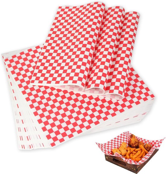 100 Stück Fettdichtes Papier Delikatesspapier Trockenwachspapier Sandwichpapier, Hamburgerpapier 30 X 30 Cm Für Schnellrestaurants, Picknicks, Pa