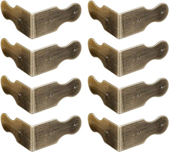 Eckenschutz Aus Messing 8 Stück Eckenschutz Für Möbel Antikmessing Ecken Eckenschutz Für Schachteln, Eckwinkel Und Tischkanten