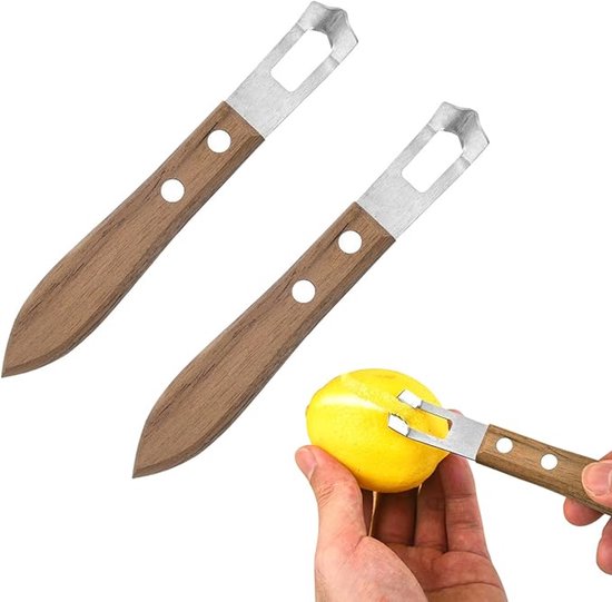 Zitronenschale 2 Stück Orangenschäler Zestenreißer Küchenhelfer Dekorative Cocktails Praktischer Küchenhelfer Klinge Aus Edelstahl Zum Schneiden