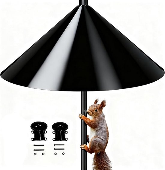 Eichhörnchenschutzgitter Schutzschild 40 Cm Eichhörnchensicheres Design Eichhörnchensichere Abdeckung Inkl. Zubehör Einfache Montage Für Pfosten