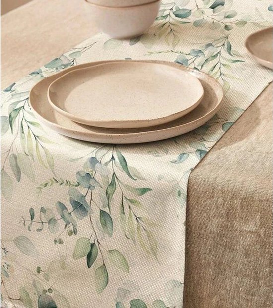 Tischläufer Esszimmer Küche Rechteckig Khaki 33 X 183 Cm