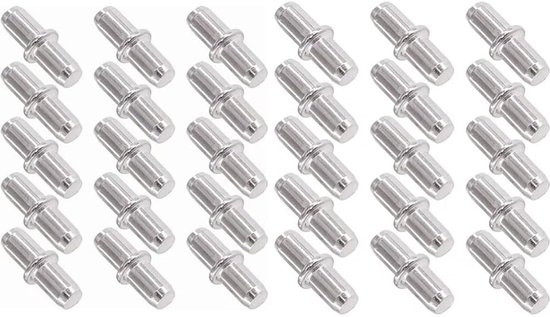 Regalstifte 30 Stück Regalstützstifte 5 X 15 Mm Metallstifte Stifthalterung Für Büro Küchenschrank Möbel Kleiderschrankregale Regalstützstifte