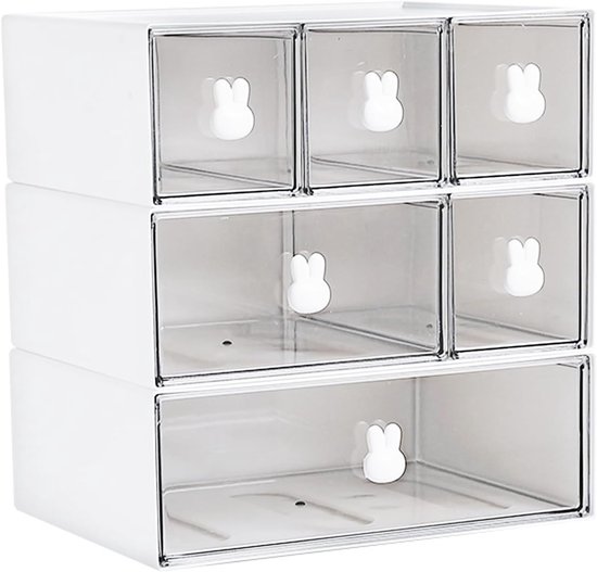 Schubladenbox – 3 Ebenen – Schreibtisch-organizer – Kosmetikaufbewahrung – 3 Ebenen – Stapelbar – Geeignet Für Küche, Kleiderschrank, Schlafzimmer, Badezimmer – Aufbewahrung