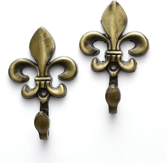 Set Aus 2 Haken, Dekorative Haken, Wandhaken, Metallgardinenhaken, Geeignet Für Wohnzimmer, Badezimmer, Kleiderschränke Und Kaminsimse (antikblau).