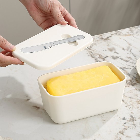 Butterdose Quadratische Butterdose Mit Messer Großer Vorratsbehälter Luftdichtes Glas Für Den Haushalt Butteraufbewahrungsbox