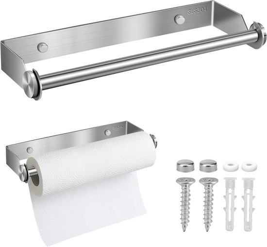27 Cm Großer Papierhandtuchhalter Aus Edelstahl, Wandmontage, Papierhandtuchspender – Silber