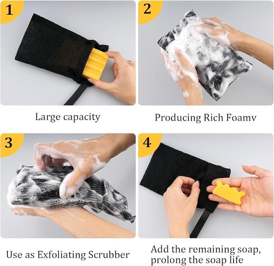 2-teiliger Seifenbeutel – Extra Schaum – Zum Aufhängen – Für Zuhause & Unterwegs – Für Shampoo-, Conditioner- Und Duschseife