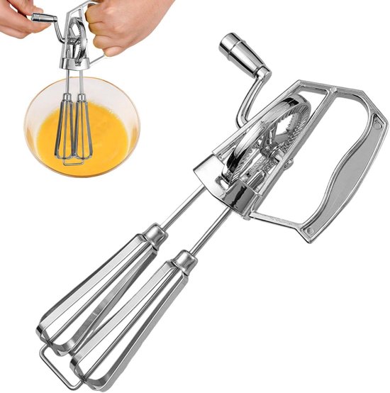 Schneebesen – Handmixer – Backen & Kochen – Doppelrührkopf – 25,5 Cm – Silber