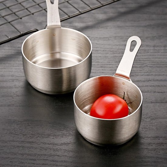 Mini-bratpfanne Aus Stahl Mini-milchkrug Multifunktionale Antihaftpfanne Mit Langem Griff Geeignet Für Saucen Für Den Privaten Und Gewerblichen 2 2
