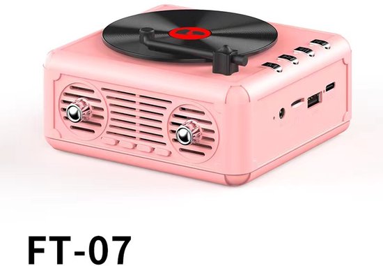 Player – Cd-player, Tragbarer Lautsprecher, Bluetooth-fähig, Tf-karten- Oder Usb-anschluss Für Treffen Im Freien Oder Reisen (rosa)