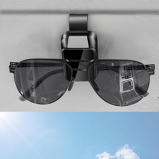 Einteiliger Sonnenbrillenhalter Für Die Sonnenblende, Einhändig Bedienbar Aus Abs Material, Universell Für Pkw, Suvs Und Lkw, Langlebiges Autozub