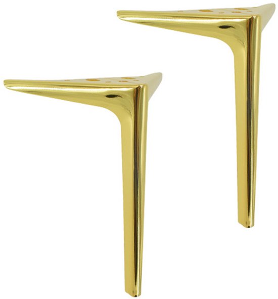 Möbelfüße – 12 Cm – 2 Stück – Geeignet Für Sideboards, Schränke, Nachttische, Sofas Usw. – Gold