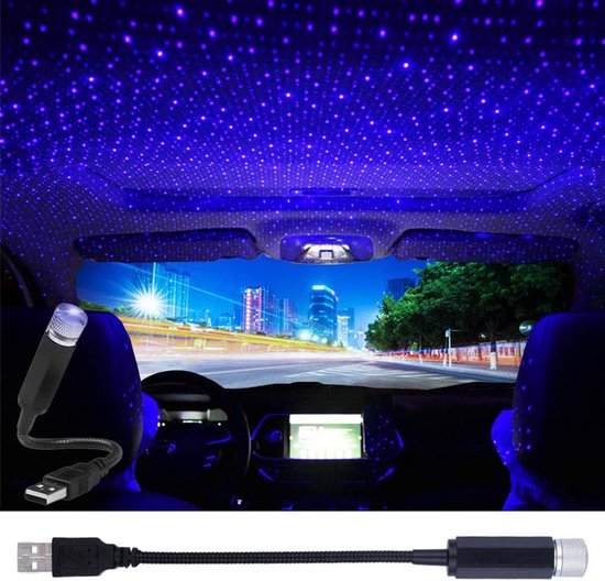 Usb Sternenprojektor Nachtlicht, Tragbarer, Verstellbarer, Romantischer Sternenprojektor Für Den Innenbereich Zur Dekoration Von Autos, Decken Un