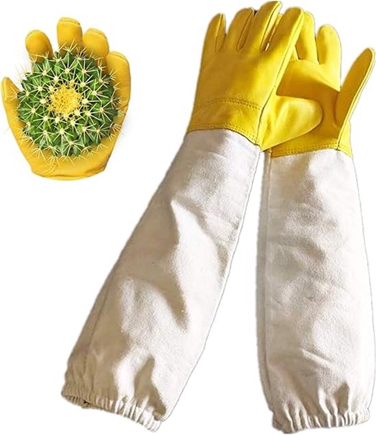 Rosenschneidehandschuhe – Lange, Dornenresistente Gartenhandschuhe – Schutz Aus Ziegenleder Bis Zum Ellbogen – Professionell Und Strapazierfähig