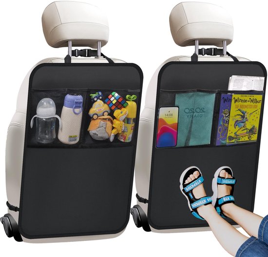 Set Mit 2 Schutzhüllen Für Die Rückbank Von Kinderautos, Geeignet Zum Schutz Der Autositze Vor Schlamm Und Kratzern, Sitzkissen Mit Netztaschen