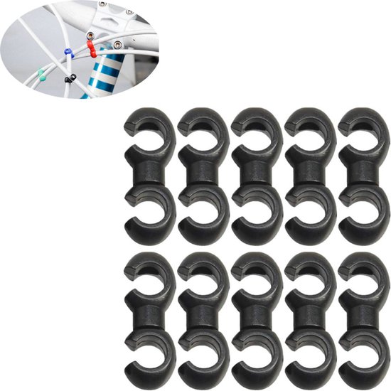10 Stück – Fahrradkabelklemmen – Kabelschalt-ölleitungs-schnalle – Kabelschlauch-s-schnalle – Kabelorganisator – Kabelclips – Kabelhalter – Kabelhalter