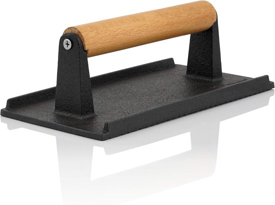 Fleischgewichte Aus Gusseisen 1 Kg Grillgewicht Mit Holzgriff Hamburgerpresse Fleischpresse Steakpresse Hamburger-stampfen Aus Gusseisen Für